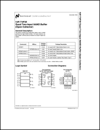 54F38DM datasheet: Quad 2-Input NAND Buffer (Open Collector) 54F38DM