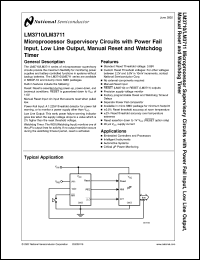 LM3710XNMM-470 datasheet: Microprocessor Supervisory Circuits with Power Fail Input, Low Line Output, Manual Reset and Watchdog Timer LM3710XNMM-470