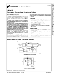 LM3411N-5.0 datasheet: Precision Secondary Regulator/Driver LM3411N-5.0
