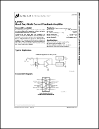 LM6104MX datasheet: Quad Gray Scale Current Feedback Amplifier LM6104MX
