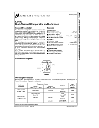 LM612AIN datasheet: Dual Channel Comparator and Reference LM612AIN