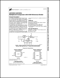 ADC0852CCJ datasheet: Multiplexed Comparator With 8-Bit Reference Divider ADC0852CCJ