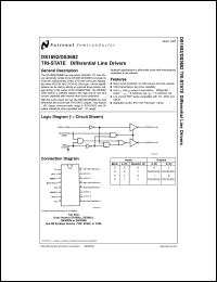 DS3692N datasheet: TRI-STATE Differential Line Drivers DS3692N