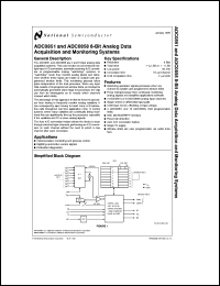 ADC0858BIV datasheet: 8-Bit Analog Data Acquisition and Monitoring System ADC0858BIV