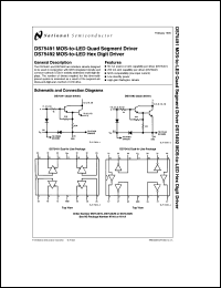 DS75492MX datasheet: MOS-to-LED Hex Digit Driver DS75492MX