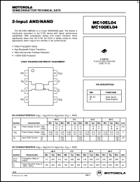 MC100EL04D datasheet: 2-Input AND/NAND MC100EL04D