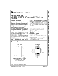 LM1882CMX datasheet: Programmable Video Sync Generator LM1882CMX