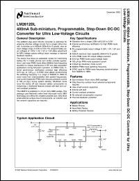 LM2612ABLX datasheet: 400mA Sub-miniature, Programmable, Step-Down DC-DC Converter for Ultra Low-Voltage Circuits LM2612ABLX