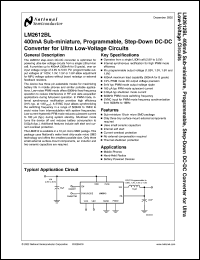 LM2612BTL datasheet: 400mA Sub-miniature, Programmable, Step-Down DC-DC Converter for Ultra Low-Voltage Circuits LM2612BTL