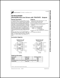 DS3691VX datasheet: RS-422/RS-423 Line Drivers With TRI-STATE Outputs DS3691VX