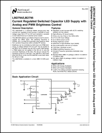 LM2795EVAL datasheet: Current Regulated Switched Capacitor LED Supply with Analog and PWM Brightness Control LM2795EVAL