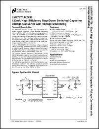LM2798MM-1.5 datasheet: 120mA High Efficiency Step-Down Switched Capacitor Voltage Converter with Voltage Monitoring LM2798MM-1.5
