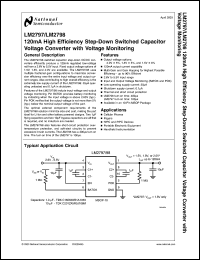 LM2798MM-1.8 datasheet: 120mA High Efficiency Step-Down Switched Capacitor Voltage Converter with Voltage Monitoring LM2798MM-1.8