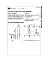 LM3301N datasheet: Quad Amplifier LM3301N