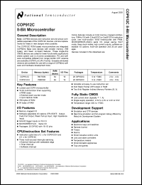 COPCH912-ALG/WM datasheet: 8-Bit Microcontrollers COPCH912-ALG/WM