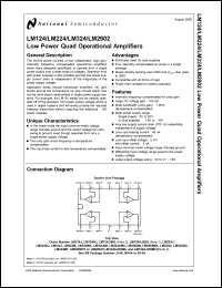 LM324J datasheet: Low Power Quad Operational Amplifier LM324J