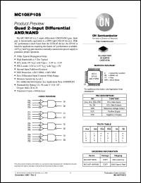 MC10EP105FAR2 datasheet: Quad 2-Input Differential AND/NAND MC10EP105FAR2