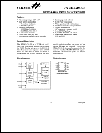 HT24LC02 datasheet: 2K (256x8) 2-wire CMOS serial EEPROM HT24LC02
