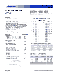 MT48LC8M8A2TG-6 datasheet: 64Mb (2 Meg x 8 x 4 banks) SDRAM, 6ns MT48LC8M8A2TG-6