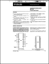 Z84C2010FEC datasheet: Parallel input/output Z84C2010FEC