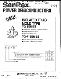 TG25C40 datasheet: Isolated triac, 400V TG25C40