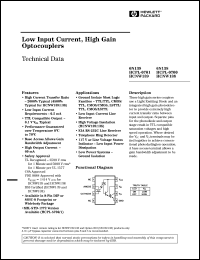 HCPL-0731 datasheet: Low input current, high gain optocoupler, dual channel HCPL-0731