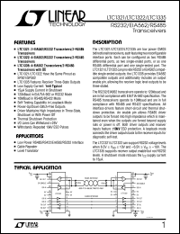 LTC1322IN datasheet: 4-EIA562/RS232 transceiver /2-RS485 transceiver LTC1322IN