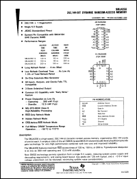 SMJ4256-12FV datasheet: 262144-bit dynamic random-access memory, 120ns SMJ4256-12FV