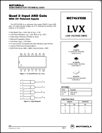 MC74LVX08D datasheet: Quad 2-Input AND Gate with 5V-Tolerant Inputs MC74LVX08D