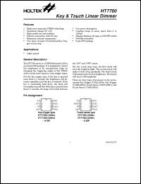 HT7700C datasheet: Key & touch linear dimmer HT7700C