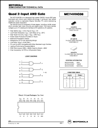 MC74VHC08M datasheet: Quad 2-Input AND Gate MC74VHC08M