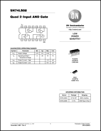 SN74LS08MEL datasheet: Quad 2-Input AND Gate SN74LS08MEL