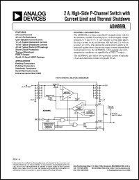 ADM869LARQ datasheet: 0.3-6V; 2A; 667mW; high-side P-channel switch with current limit and thermal shutdown. For desktop and palmtop computers, notebook computers, hand-held instruments, umiversal serial bus (USB) ADM869LARQ