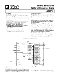 ADM1028ARQ datasheet: 6.5V; remote thermal diode monitor with linear fan control ADM1028ARQ