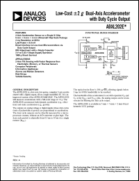 ADXL202AE datasheet: Low-cost +-2g dual-axis accelerometer with duty cycle output ADXL202AE