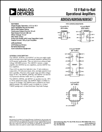AD8565AKS datasheet: 18V; rail-to-rail operational amplifier. For LCD reference drivers, portable electronics, communications equipment AD8565AKS