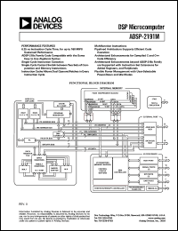 ADSP-2191M datasheet: 0.3-3.0V; DSP microcomputer ADSP-2191M