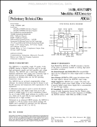 AD9244-EVAL datasheet: 0.3-10.0V; 14-bit, 40/65MSPS monolithic A/D converter AD9244-EVAL