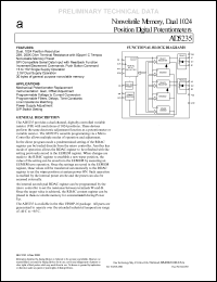 AD5235BRU250 datasheet: 0.3-7V; nonvolatile memory, dual 1024 position digital potentiometer AD5235BRU250