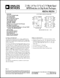 ADG786BCP datasheet: 2.5OHm, 1.8-5.5V, +-2.5V triple/quad SPDT switch ADG786BCP