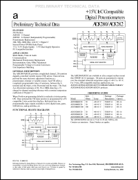 AD5280BRU50 datasheet: 15V; I2C compatible digital potentiometer AD5280BRU50