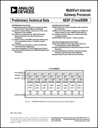 ADSP-21MOD980N-000 datasheet: 80MHz; multiport internet gateway processor ADSP-21MOD980N-000