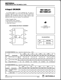 MC10EL01DR2 datasheet: 4-Input OR/NOR MC10EL01DR2