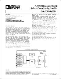 EVAL-AD73360LEB datasheet: 700mW; evaluation board six input channel analog front end EVAL-AD73360LEB