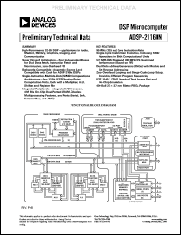 ADSP-21160NKB-95 datasheet: DSP microcomputer ADSP-21160NKB-95