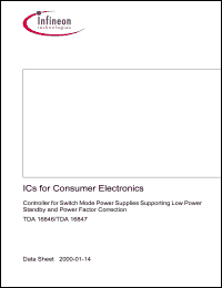 TDA16847 datasheet: Controller for Switch Mode Power TDA16847