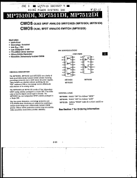 MP7512DIT datasheet: CMOS dual SPDT analog switch MP7512DIT