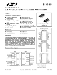 Si3021-KT datasheet: 3.3V FCC/JATE direct access arrangement, digital interface Si3021-KT