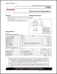 FP207 datasheet: PNP/NPN Epitaxial Planar Silicon Transistors Push-Pull Circuit Applications FP207