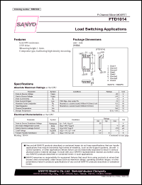 FTD1014 datasheet: P-Channel Silicon MOSFET Load Switching Applications FTD1014